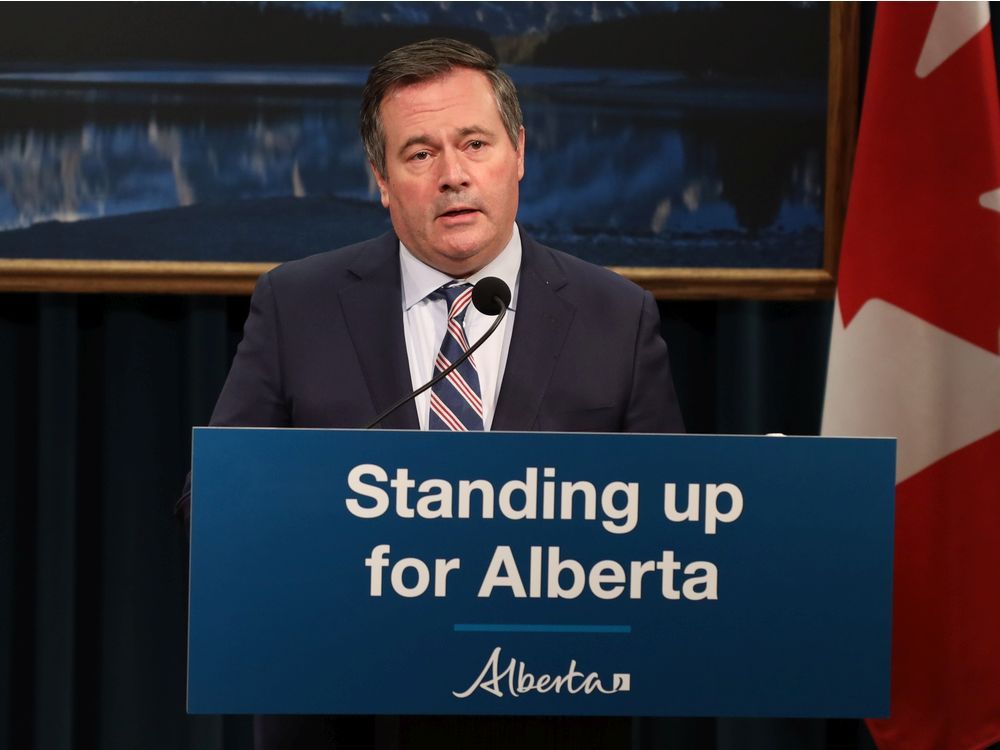 Alberta Premier Jason Kenney will speak to media Wednesday afternoon following the cancellation of the Keystone XL pipeline permit. A depot used to store pipes for TC Energy's planned Keystone XL oil pipeline is pictured here in Gascoyne, North Dakota in 2017.
