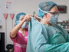 MacEwan University nursing students practice their skills in the Clinical Simulation Centre.