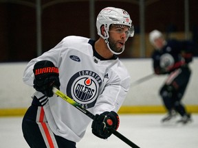 Edmonton Oilers defenceman Darnell Nurse at the team's 2021 training camp held at the Northern Alberta Institute of Technology in Edmonton on Sunday, Jan. 3, 2021.