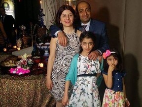 Pedram Mousavi and Mojgan Daneshmand, both professors of engineering at the University of Alberta, perished along with their two young daughters, Daria, 14, and Dorina, 9. (Supplied photo)

Boeing Co. 737-800 aircraft, operated by Ukraine International Airlines, crashed shortly after takeoff near Shahedshahr, Iran, on Wednesday, Jan. 8, 2020.