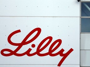 he logo of Lilly is seen on a wall of the Lilly France company unit, part of the Eli Lilly and Co drugmaker group, in Fegersheim near Strasbourg, France, February 1, 2018. 2018.
