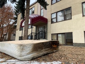 Firefighters responded to a fire at a basement apartment near 96 Street and 82 Avenue  in Edmonton on Wednesday, Jan. 6, 2021.