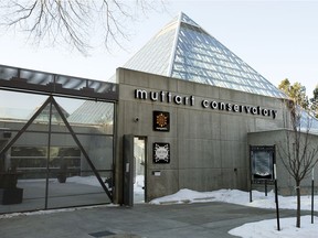 The Muttart Conservatory, in Edmonton Friday Jan. 8, 2021. The Muttart Conservatory rehabilitation project has been completed, but the reopening has been delayed as a result of the current COVID-19 restrictions.