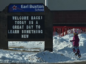 Schools reopened Monday after the Christmas break in Edmonton, January 11, 2021.