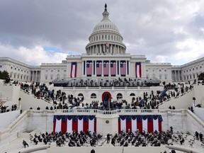 The military band is seen before the inauguration of Joe Biden as the 46th President of the United States on the West Front of the U.S. Capitol in Washington, U.S., January 20, 2021. REUTERS/Jim Bourg