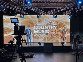 2021 Country Music Alberta Awards cohosts, Canadian country music star George Canyon and reigning Horizon Female Artists Mariya Stokes, who also has three nominations this year.
