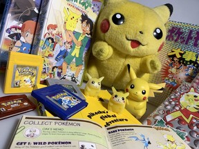 Some of Fish Griwkowsky's Pokemon merch from Japan and Canada.