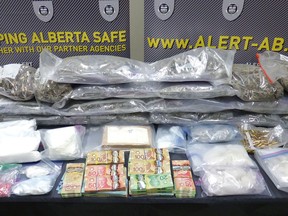 ALERT seized more than $700,000 worth of drugs and cash from a west Edmonton home on Feb. 8, 2021.