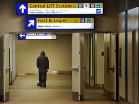 The Central LRT station in Edmonton on Feb. 6, 2019.