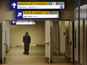 The Central LRT station  in Edmonton on  Feb. 6, 2019.