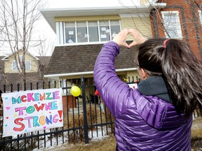 Family and friends held daily rallies to show support for their loved ones at places such as the McKenzie Towne long-term care facility in Calgary on Tuesday, March 31, 2020.