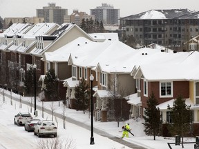 The Griesbach neighbourhood in Edmonton, Friday Feb. 12, 2021. Most Edmonton property values decreased during the COVID-19 pandemic resulting in lower assessments that were mailed out by the city Friday.