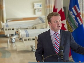 Minister of Health Tyler Shandro at the Mazankowski Alberta Heart Institute to announce $100 million investment in Alberta operating rooms. File photo