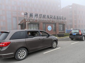 WHO team members visit the Wuhan Institute of Virology on February 3.
