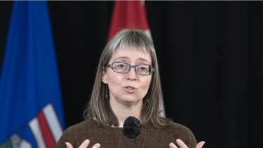 Alberta's chief medical officer of health Dr. Deena Hinshaw provided an update on the government's COVID-19 vaccine plan on March 10, 2021.
