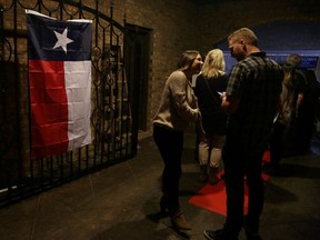 Guests attend the "Texas is Open Party" hosted by the Dallas Jewish Conservatives after Texas Governor Greg Abbott issued a rollback of coronavirus disease (COVID-19) restrictions in Allen, near Dallas, Texas, U.S. March 10, 2021.