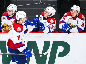 Dylan Guenther (11) of the Edmonton Oil Kings is currently in Texas for the International Ice Hockey Federation U-18 world championships.