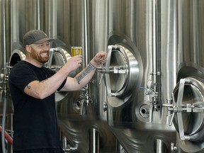 70 Acre Brewery's head brewer Brandon Owens stands in the new brewery/pub, 310 6000 Buckingham Drive, in Sherwood Park Wednesday April 7, 2021.