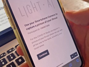 Vancouver-based tech company Light AI Inc. has developed a COVID-19 test that utilizes smartphones. The company is partnering with the Western Hockey League in an effort to minimize the spread of the virus. Supplied photo