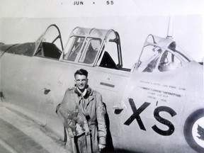 Retired flight Lt. Wallace Simpson photographed at Moose Jaw, Saskatchewan, in 1955. (Supplied photo/RCAF/Facebook)