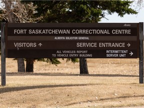 Fort Saskatchewan Correctional Centre is seen in Fort Saskatchewan, outside of Edmonton, on Wednesday, April 21, 2021. Photo by Ian Kucerak