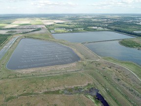 The reservoir of an old phosphate plant owned by a company called HRK Holdings in Piney Point, Florida, is the site of a breach leaking polluted water into the surrounding area.