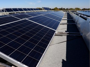 Six hundred solar panels have been installed on the roof of of the Southland Leisure Centre in Calgary.