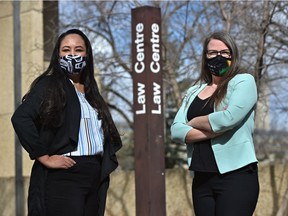 Second year law students, Amy Durand, right, and Anita Cardinal-Stewart are raising concerns over a proposed 45% hike to tuition for incoming law students, that if approved, would go into effect in fall 2022.