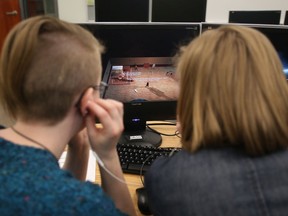 University of Alberta students test out a computer game at the annual CMPUT 250 Game Development Awards at the U of A Computing Science Centre in Edmonton, Alta. File photo.