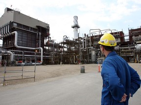 A hydrogen manufacturing unit at the Scotford Shell site, near Fort Saskatchewan. File photo.