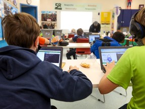 Coding is taught at the North Point School for Boys, in Calgary. File photo.