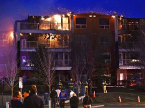A massive fire broke at Citadel Mews West seniors home in St. Albert, May 6, 2021.