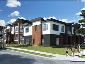 Rendering of a proposed 21-unit affordable housing development in Beacon Heights. This is one of four developments that received funding through the city's affordable housing grant program.