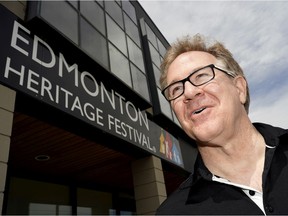 Jim Gibbon, executive director of the Edmonton Heritage Festival, outside the festival office on Thursday May 27, 2021. The Alberta government has announced that summer festivals will be allowed to be held in the province during the COVID-19 pandemic.