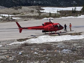 STARS Air Ambulance dispatched three helicopters to Mount Andomeda in the Columbia Icefield near Jasper, Alta., on Sunday, May 30, 2021, where two people died in an avalanche. STARS spokeswoman Deborah Tetley says the choppers later "stood down" because they were "not medically required."