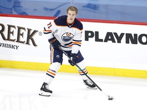 Just four games into his NHL career, Oilers rookie Ryan McLeod was set to centre a line with Ryan Nugent-Hopkins and Jesse Puljujarvi on Saturday night.