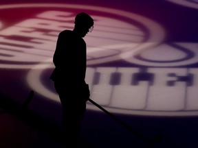 The Edmonton Oilers Connor McDavid (97) prior to the start of the team's game against the Vancouver Canucks at Rogers Place, in Edmonton Saturday May 8, 2021.