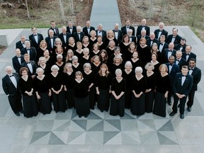 The Richard Eaton Singers at the Aga Khan Garden at the University of Alberta Botanic Garden, just before Covid made such gatherings impossible.