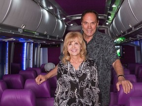 Bob and Pat Nagel on board a Nagel Motor Coach.