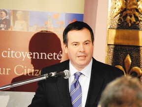 Then-Immigration Minister Jason Kenney announced at a news conference in Montreal that people will not be allowed to wear face coverings such as burkas and niqabs during citizenship swearing-in ceremonies on Dec. 12, 2011. File photo.