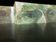 Vincent Van Gogh's self portraits are larger than life in the Edmonton EXPO Centre as part of Imagine Van Gogh: The Immersive Exhibition, running until Sept. 5.