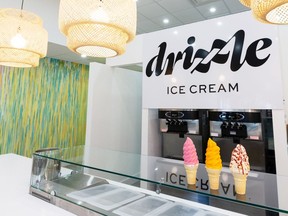 Drizzle Ice Cream is offering soft-serve in  flavours like strawberry cream Belgian chocolate dip, orange sherbet Belgian chocolate dip and Love U Berry Much raspberry cheesecake.