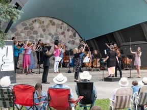 The Chamber Orchestra of Edmonton opened their open-air concert series at Borden Park last Sunday.
