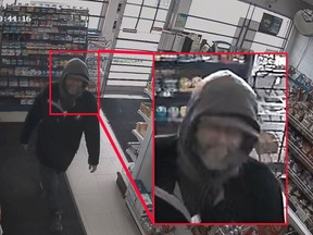 Edmonton police are asking for the public's help in identifying a suspect in an armed robbery of Jacky's Food Store, located at 6932 104 St., on Tuesday, June 15, 2021 around 8:30 p.m.