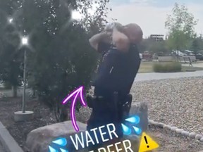 Screenshot from a since-deleted Edmonton Police TikTok video.