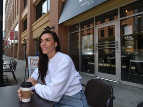 Kristina Botelho, owner of kb&co eatery at 10224 104th Street in Edmonton on Aug. 18, 2021, is hopeful for an increase in customers as workers return to Downtown.