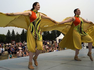 Dancers perform at the Israel pavilion during the Edmonton Heritage Festival in Hawrelak Park on Sunday August 1, 2021.