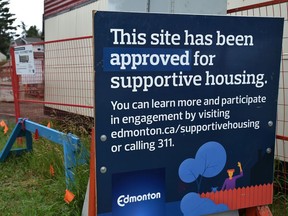 A supportive housing site being built with some federal money previously announced as new federal funding was announced today for future builds in Edmonton, July 6, 2021.