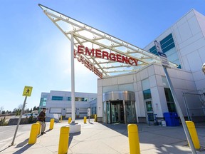 The exterior of Rockyview Hospital in Calgary on April 5, 2021.