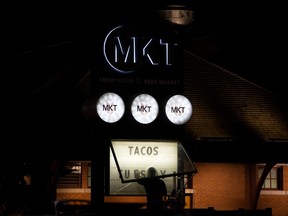 A staff member prepares for Taco Tuesday at MKT Fresh Food | Beer Market, 8101 Gateway Blvd., in Edmonton Monday Sept. 13, 2021. Photo by David Bloom